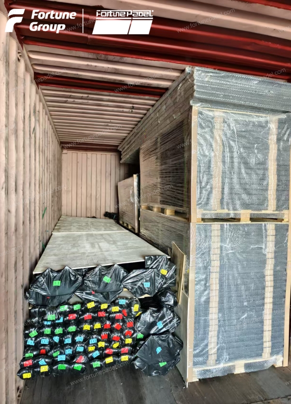 Stock in Spain: 28 Units of Fortune’s Best-Selling P04 Panoramic Padel Courts Ready 