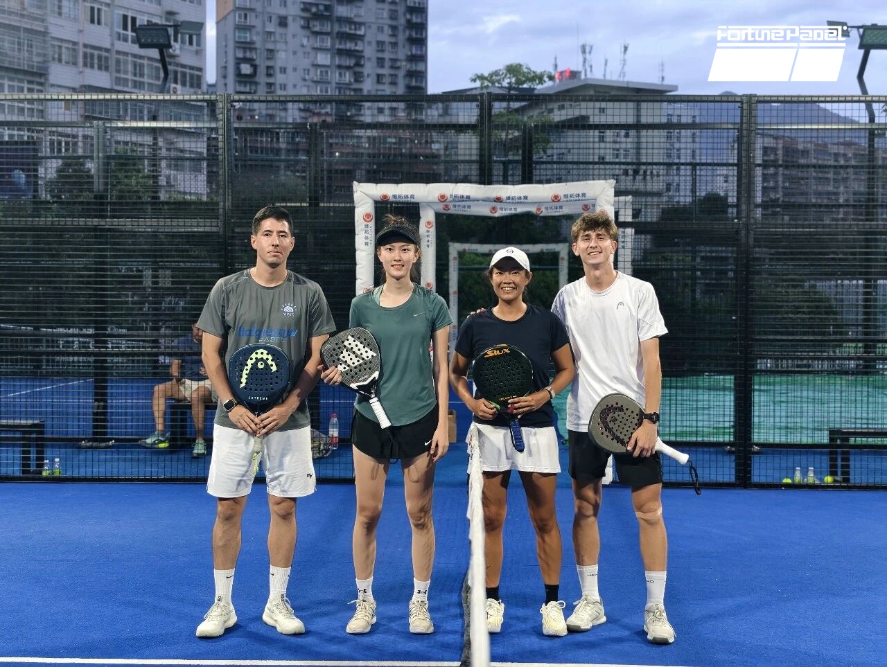 professional padel players in action