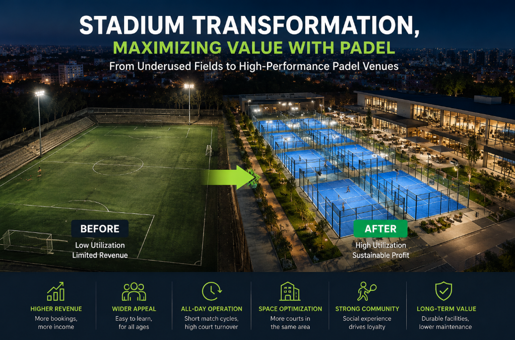 Padel Stadium Investment Boom: Why Soccer Venues Are Turning Into Padel Clubs