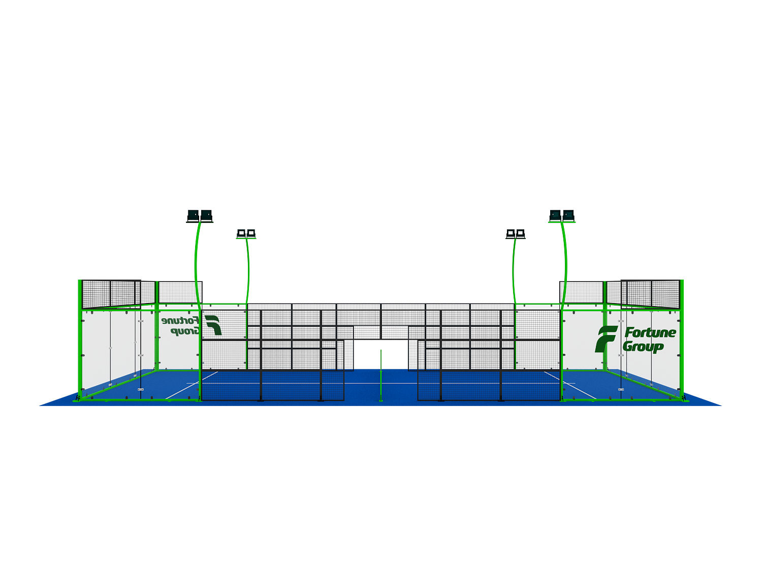 Single padel court
