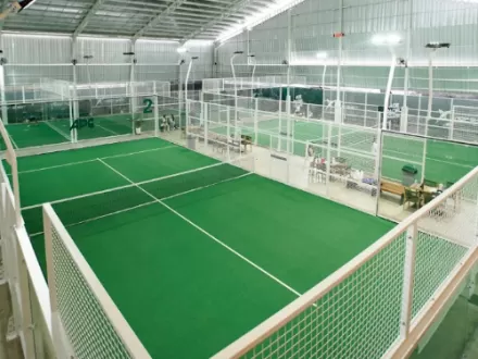 Indonesia Case Study | 5 P02Q Half Panoramic Padel Courts Power a Top-Tier Club Launch